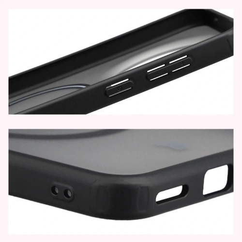 Etui z pierścieniem magnetycznym Bizon Case MatteO do Vivo X300 przydymione-czarne