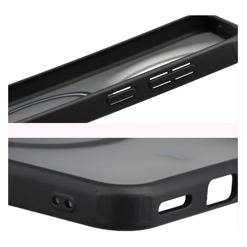 Etui z pierścieniem magnetycznym Bizon Case MatteO do Vivo X300 przydymione-czarne