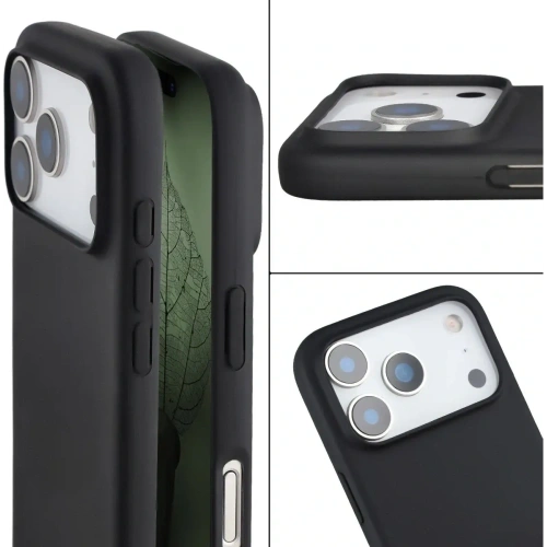 Etui z recyklingu Bizon Case ReLeaf do Apple iPhone 17 Pro czarne