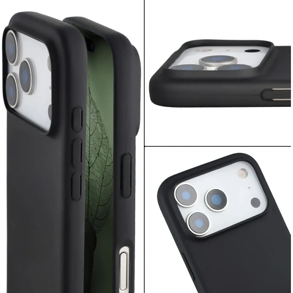 Etui z recyklingu Bizon Case ReLeaf do Apple iPhone 17 Pro czarne