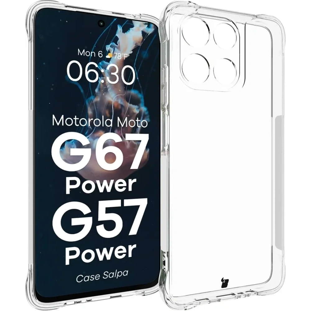 Elastyczne etui Bizon Case Salpa do Motorola Moto G57 Power / G67 Power przezroczyste