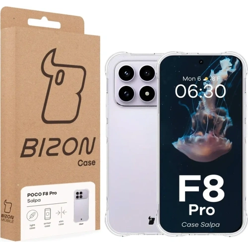 Elastyczne etui Bizon Case Salpa do Xiaomi POCO F8 Pro przezroczyste