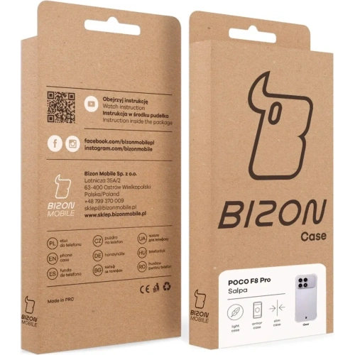 Elastyczne etui Bizon Case Salpa do Xiaomi POCO F8 Pro przezroczyste