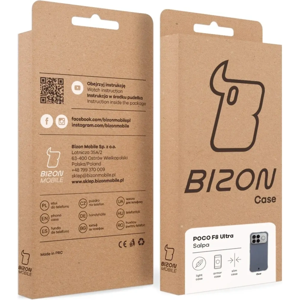Elastyczne etui Bizon Case Salpa do Xiaomi POCO F8 Ultra przezroczyste