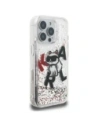 Etui Karl Lagerfeld Liquid Glitter Choupette Logo do Apple iPhone 16 Pro Max przezroczysty
