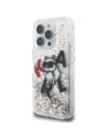 Etui Karl Lagerfeld Liquid Glitter Choupette Logo do Apple iPhone 16 Pro przezroczysty