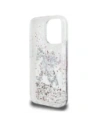 Etui Karl Lagerfeld Liquid Glitter Choupette Logo do Apple iPhone 16 Pro przezroczysty