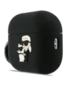 Etui Karl Lagerfeld Silicone Karl&Chaupette Head 3D do AirPods Pro 3 czarny