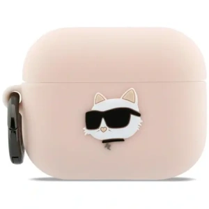 Etui Karl Lagerfeld Silicone Chaupette Head 3D do Apple AirPods Pro 3 różowy