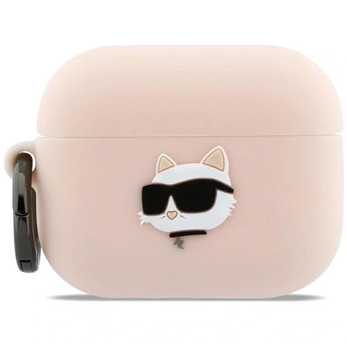 Etui Karl Lagerfeld Silicone Chaupette Head 3D do Apple AirPods Pro 3 różowy