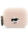 Etui Karl Lagerfeld Silicone Chaupette Head 3D do Apple AirPods Pro 3 różowy