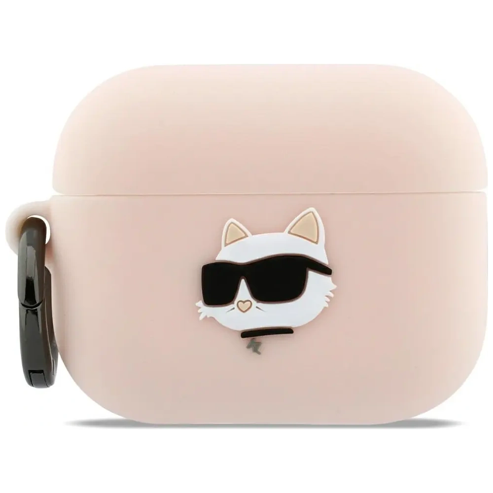 Etui Karl Lagerfeld Silicone Chaupette Head 3D do Apple AirPods Pro 3 różowy