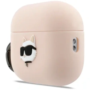 Etui Karl Lagerfeld Silicone Chaupette Head 3D do Apple AirPods Pro 3 różowy