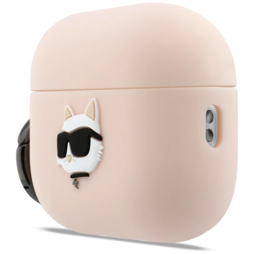 Etui Karl Lagerfeld Silicone Chaupette Head 3D do Apple AirPods Pro 3 różowy