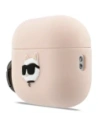 Etui Karl Lagerfeld Silicone Chaupette Head 3D do Apple AirPods Pro 3 różowy