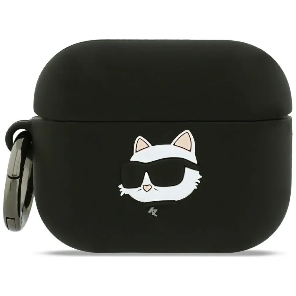 Etui Karl Lagerfeld Silicone Choupette Head 3D do Apple AirPods Pro 3 czarny