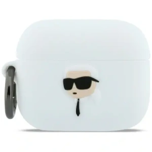 Etui Karl Lagerfeld Silicone Karl Head 3D do Apple AirPods Pro 3 biały
