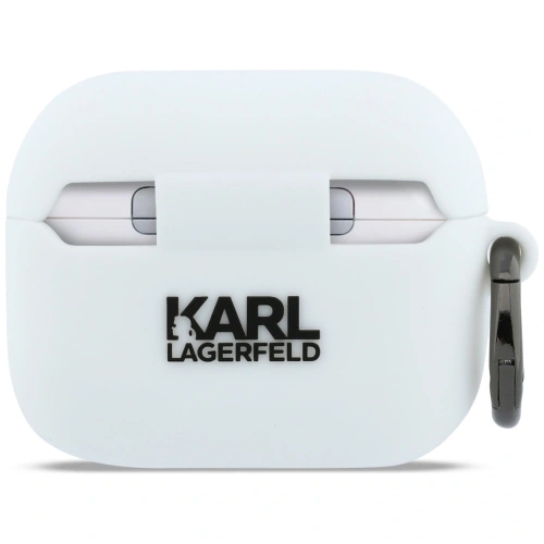 Etui Karl Lagerfeld Silicone Karl Head 3D do Apple AirPods Pro 3 biały