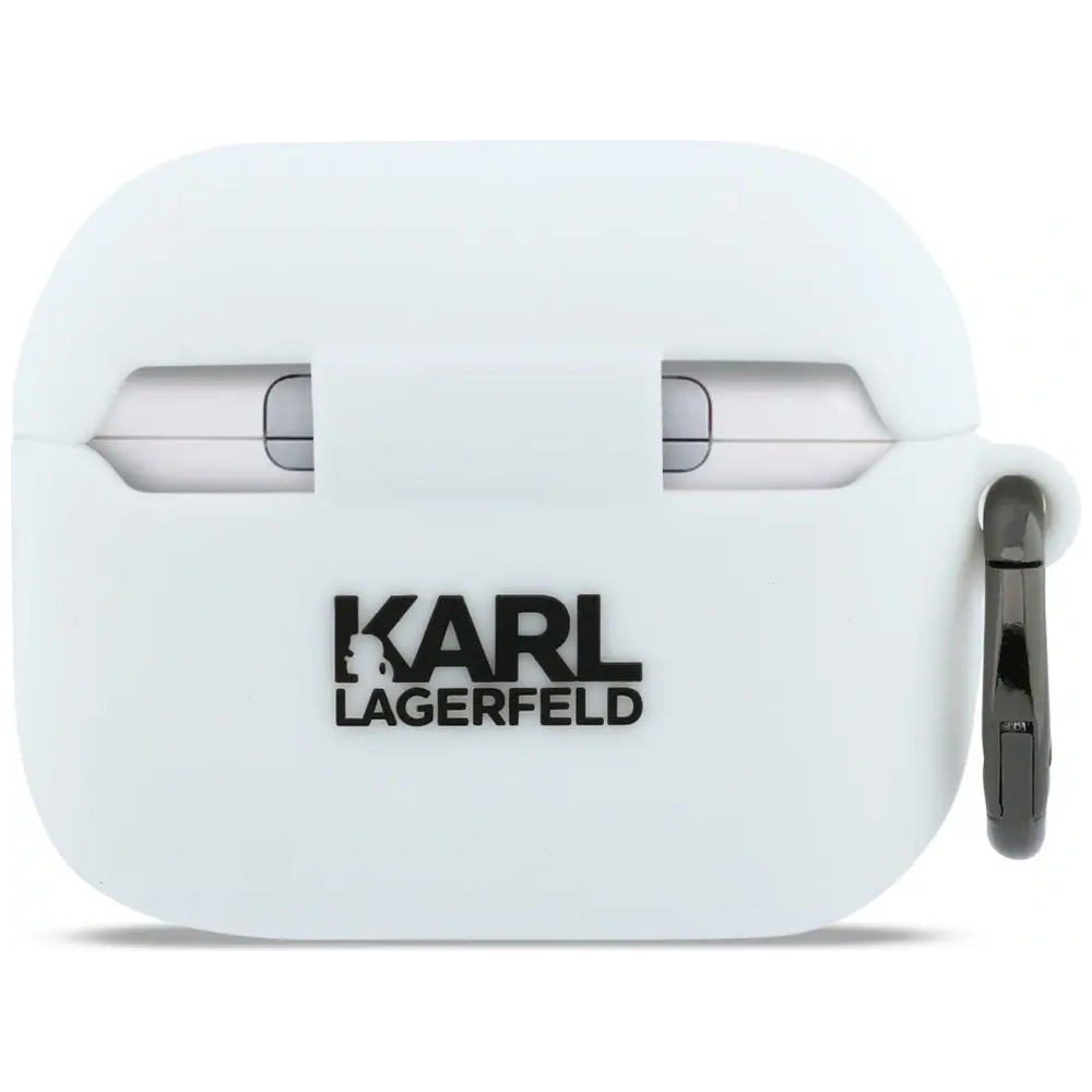 Etui Karl Lagerfeld Silicone Karl Head 3D do Apple AirPods Pro 3 biały