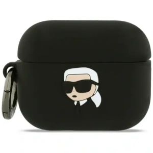 Etui Karl Lagerfeld Silicone Karl Head 3D do Apple AirPods Pro 3 czarny