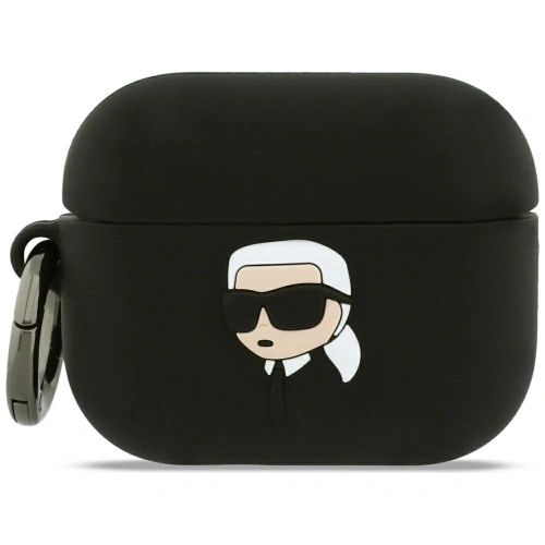 Etui Karl Lagerfeld Silicone Karl Head 3D do Apple AirPods Pro 3 czarny