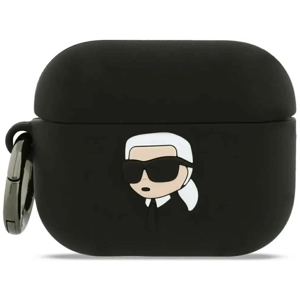 Etui Karl Lagerfeld Silicone Karl Head 3D do Apple AirPods Pro 3 czarny