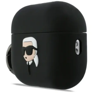 Etui Karl Lagerfeld Silicone Karl Head 3D do Apple AirPods Pro 3 czarny
