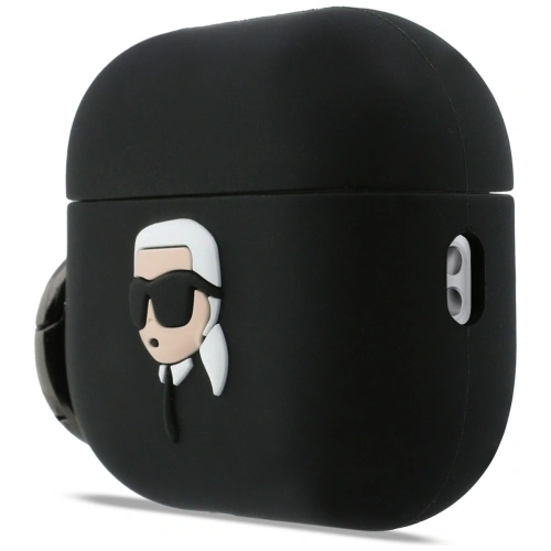 Etui Karl Lagerfeld Silicone Karl Head 3D do Apple AirPods Pro 3 czarny