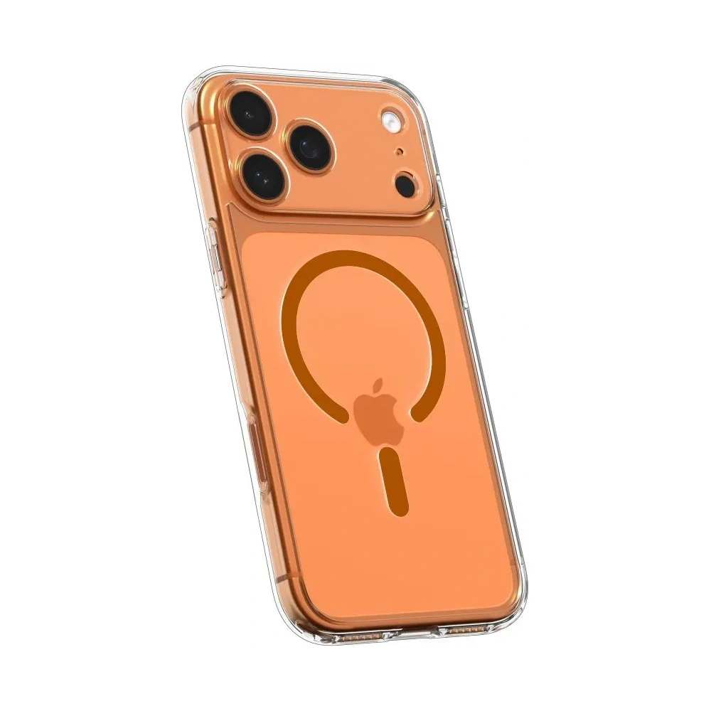 Etui Spigen Ultra Hybrid Mag MagSafe do Apple iPhone 17 Pro Clear/orange