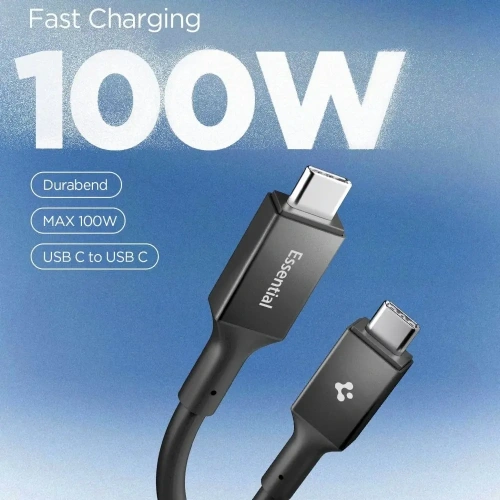 Kabel Spigen EB10020CC Essential USB-C Cable 100W 200cm Black