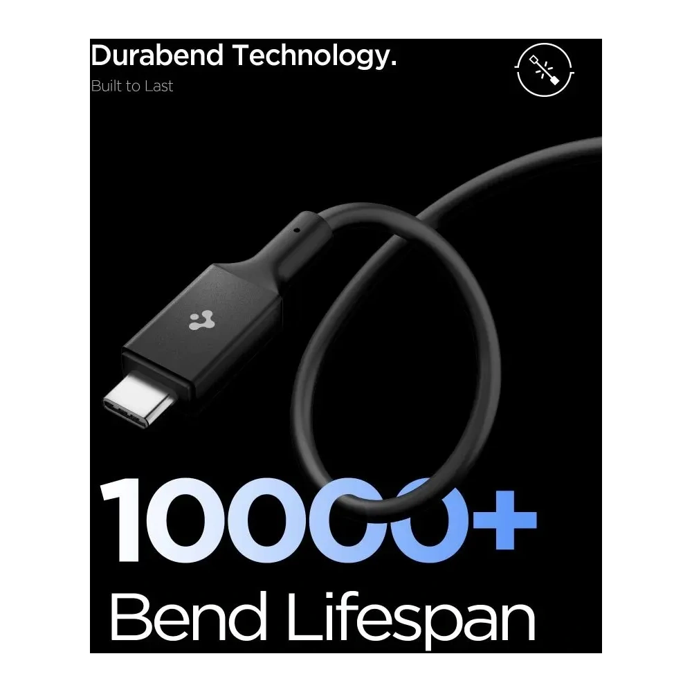 Kabel Spigen EB10020CC Essential USB-C Cable 100W 200cm Black