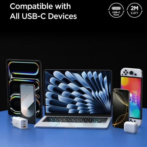 Kabel Spigen EB10020CC Essential USB-C Cable 100W 200cm Black