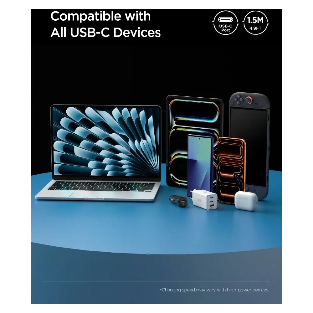 Kabel Spigen EB10010CC Essential USB-C Cable 100W 100cm Black