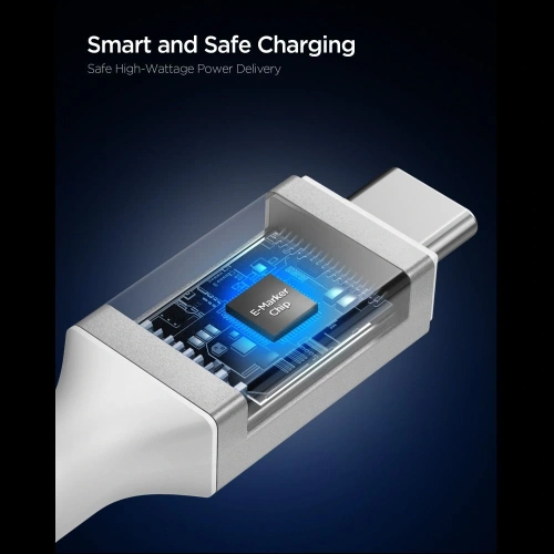 Kabel Spigen EB24012CC Essential USB-C Cable 240W 120cm White