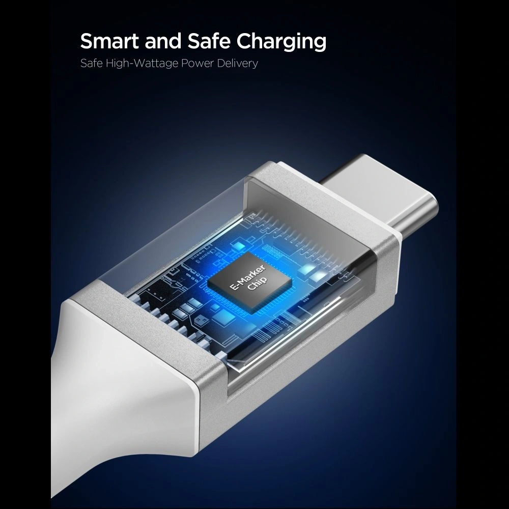Kabel Spigen EB24012CC Essential USB-C Cable 240W 120cm White