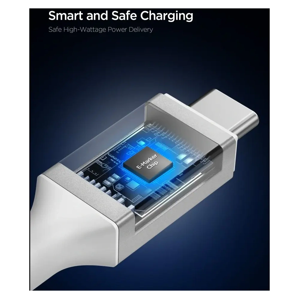 Kabel Spigen EB10020CC Essential USB-C Cable 100W 200cm White