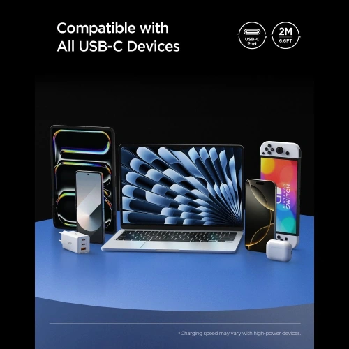 Kabel Spigen EB10020CC Essential USB-C Cable 100W 200cm White