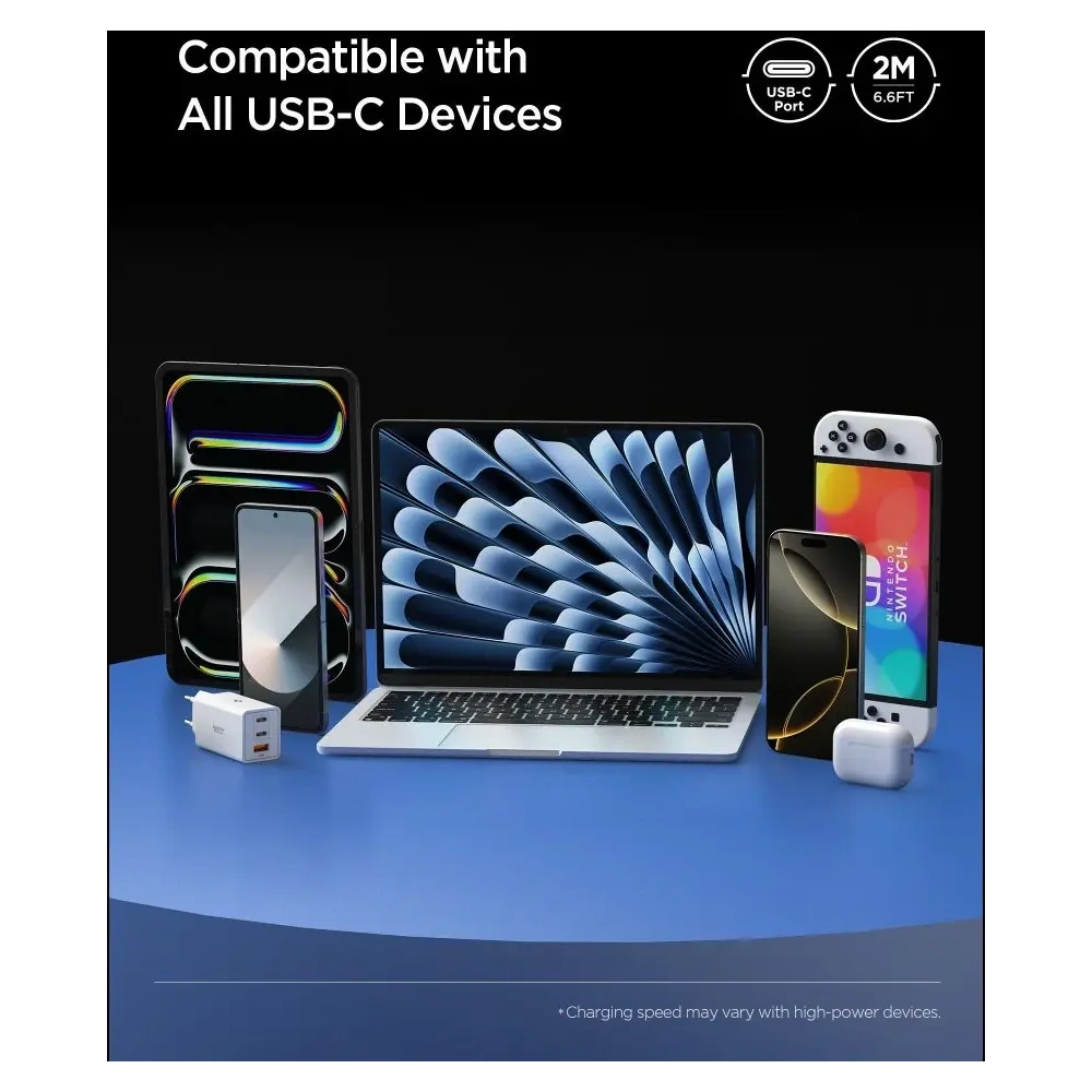 Kabel Spigen EB10020CC Essential USB-C Cable 100W 200cm White