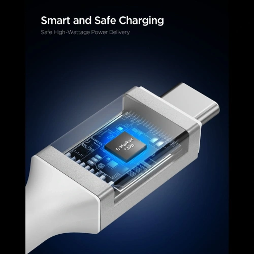 Kabel Spigen EB10010CC Essential USB-C Cable 100W 100cm White