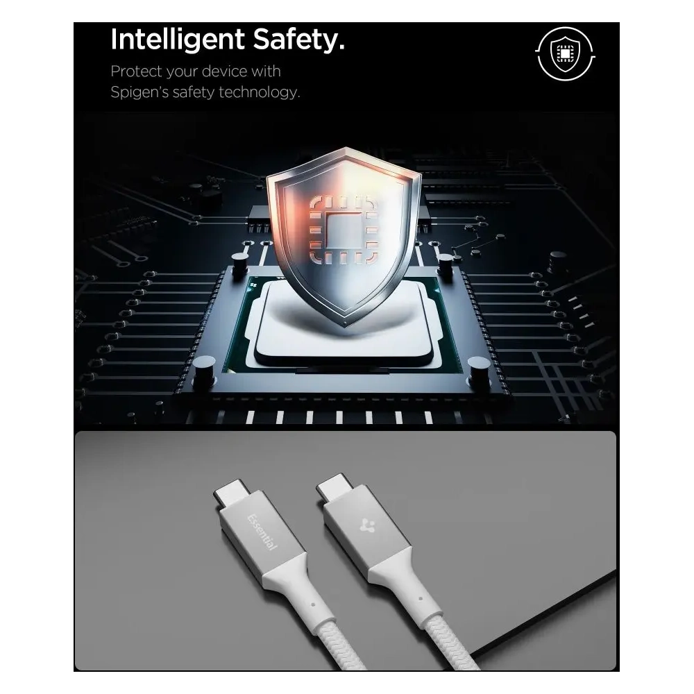 Kabel Spigen EB10010CC Essential USB-C Cable 100W 100cm White
