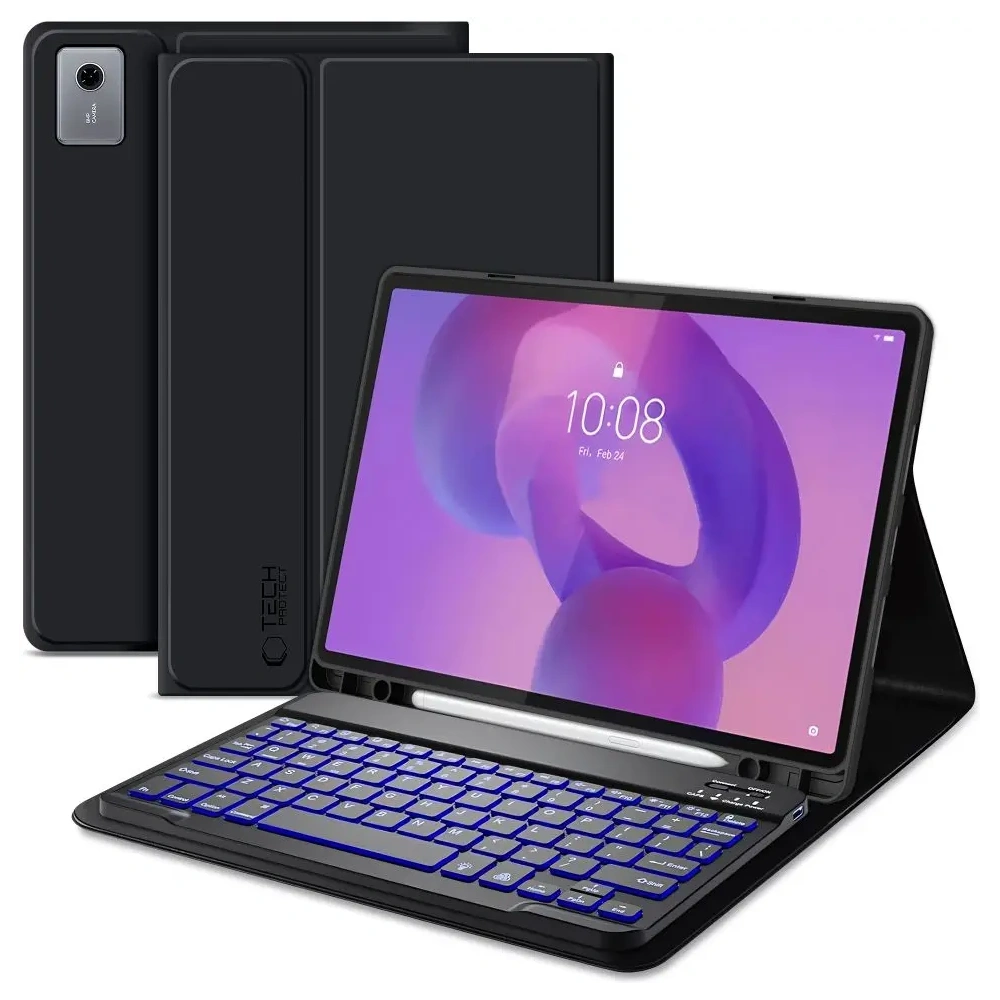 Etui Tech-Protect SmartCase Pen + Keyboard do Lenovo Idea Tab Plus 12.1 TB-361 Black