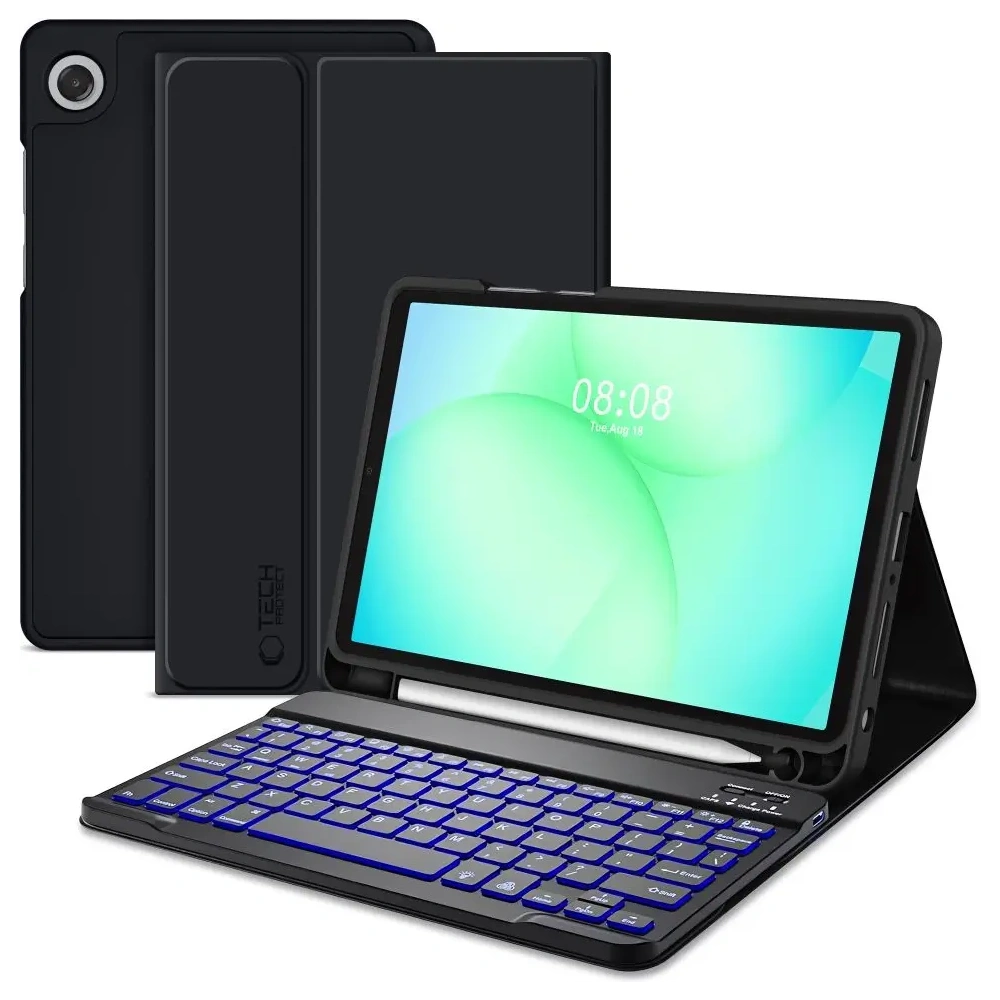 Etui Tech-Protect SmartCase Pen + Keyboard do Samsung Galaxy Tab A9+ / A11+ Plus 11.0 X210 / X215 / X216 / X230 / X235 / X236 Black