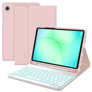 Etui Tech-Protect SmartCase Pen + Keyboard do Samsung Galaxy Tab A9+ / A11+ Plus 11.0 X210 / X215 / X216 / X230 / X235 / X236 Pink