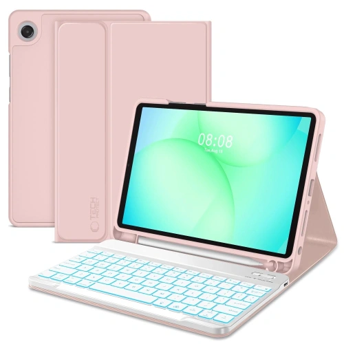 Etui Tech-Protect SmartCase Pen + Keyboard do Samsung Galaxy Tab A9+ / A11+ Plus 11.0 X210 / X215 / X216 / X230 / X235 / X236 Pink