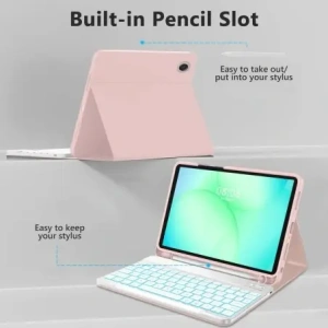 Etui Tech-Protect SmartCase Pen + Keyboard do Samsung Galaxy Tab A9+ / A11+ Plus 11.0 X210 / X215 / X216 / X230 / X235 / X236 Pink