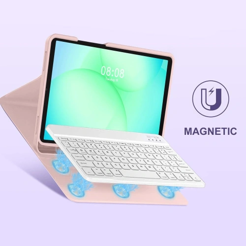 Etui Tech-Protect SmartCase Pen + Keyboard do Samsung Galaxy Tab A9+ / A11+ Plus 11.0 X210 / X215 / X216 / X230 / X235 / X236 Pink