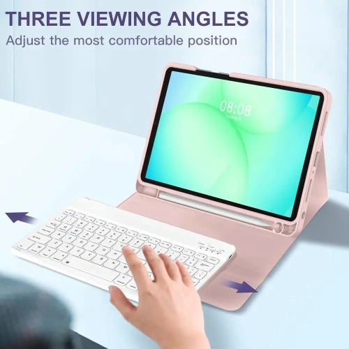 Etui Tech-Protect SmartCase Pen + Keyboard do Samsung Galaxy Tab A9+ / A11+ Plus 11.0 X210 / X215 / X216 / X230 / X235 / X236 Pink