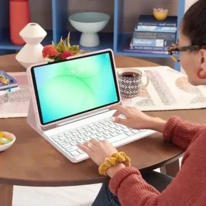 Etui Tech-Protect SmartCase Pen + Keyboard do Samsung Galaxy Tab A9+ / A11+ Plus 11.0 X210 / X215 / X216 / X230 / X235 / X236 Pink