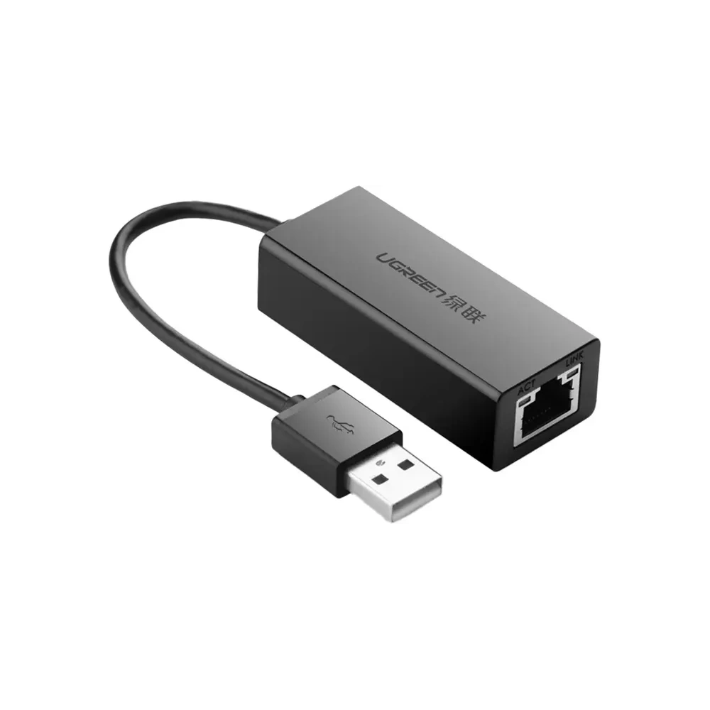 Adapter Ethernet UGREEN CR110 USB-C / RJ45 100Mbs (czarny)