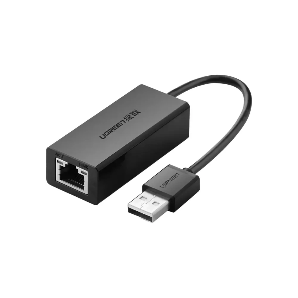 Adapter Ethernet UGREEN CR110 USB-C / RJ45 100Mbs (czarny)
